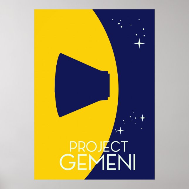 Project Gemini Space Art-illustration Poster (Framsidan)