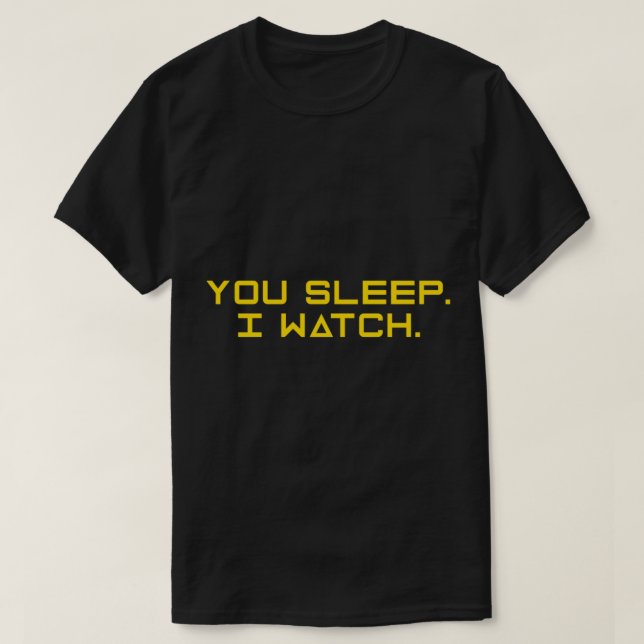 Project Hail Mary - du sover. I Watch (Gult) T Shirt (Design framsida)