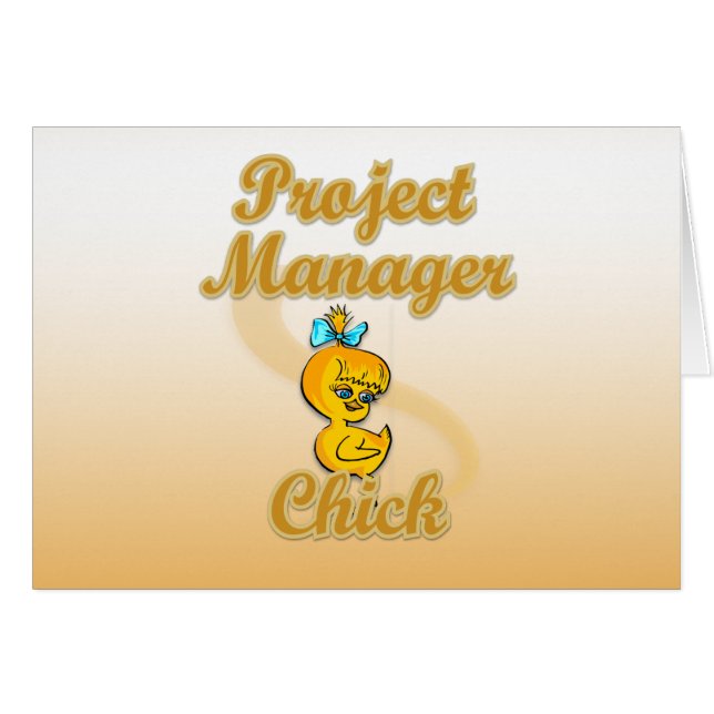 Project Manager-Chick Hälsningskort (Framsidan Horizontal)