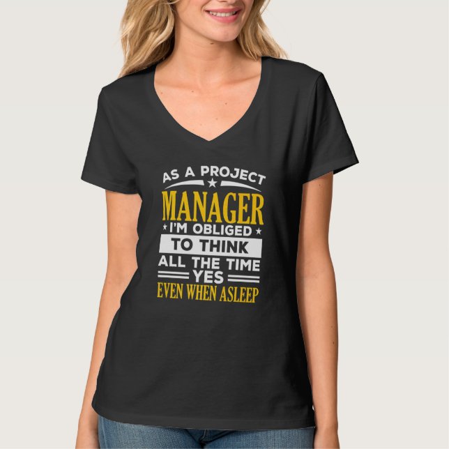 Project Manager Job Project Management Profession  T Shirt (Framsida)