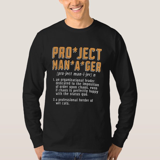 Project Manager och Organisationshanterarprojekt T Shirt (Framsida)
