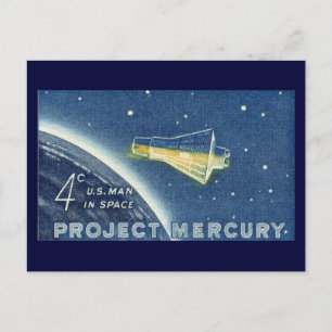 Project Mercury, USA Man in Space Vykort