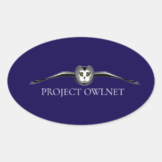 Project Owlnet Oval Klistermärke