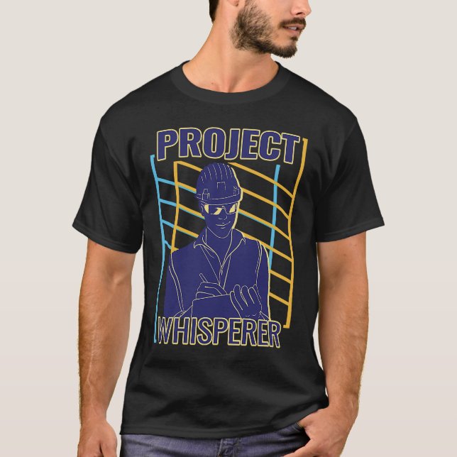 Project Whisperer retro Men Construction Project M T Shirt (Framsida)