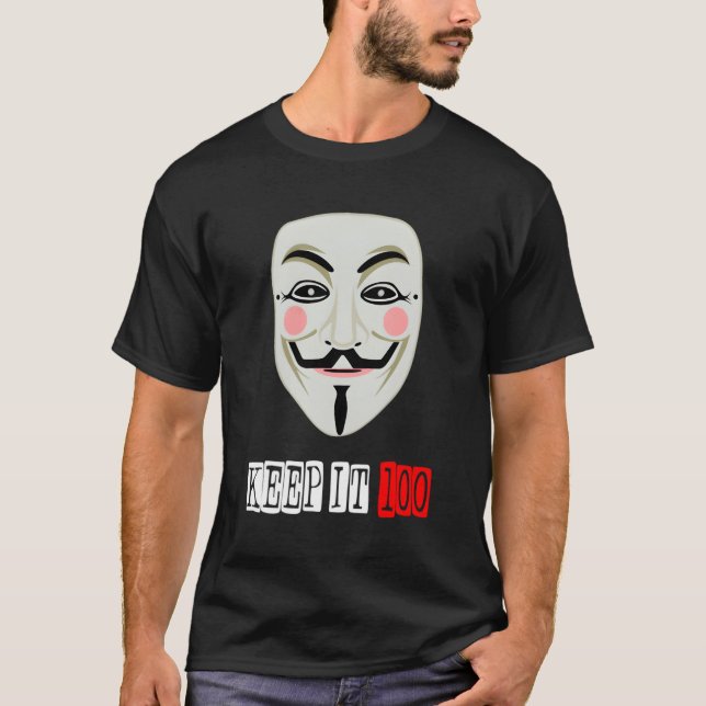 Project Zorgo Anonymous Hacker Behålla IT 100 T Shirt (Framsida)