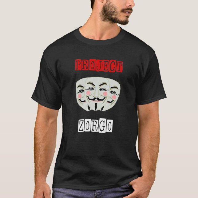 Project Zorgo Anonymous Mask Hacker T Shirt (Framsida)