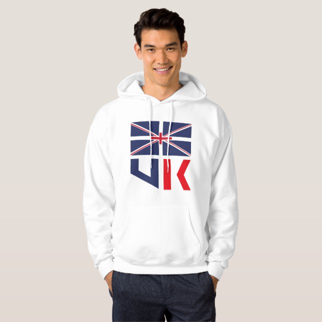PROJECTED FLAG UK / ENGLAND BY MASANSER HOODIE (Hel framsida)
