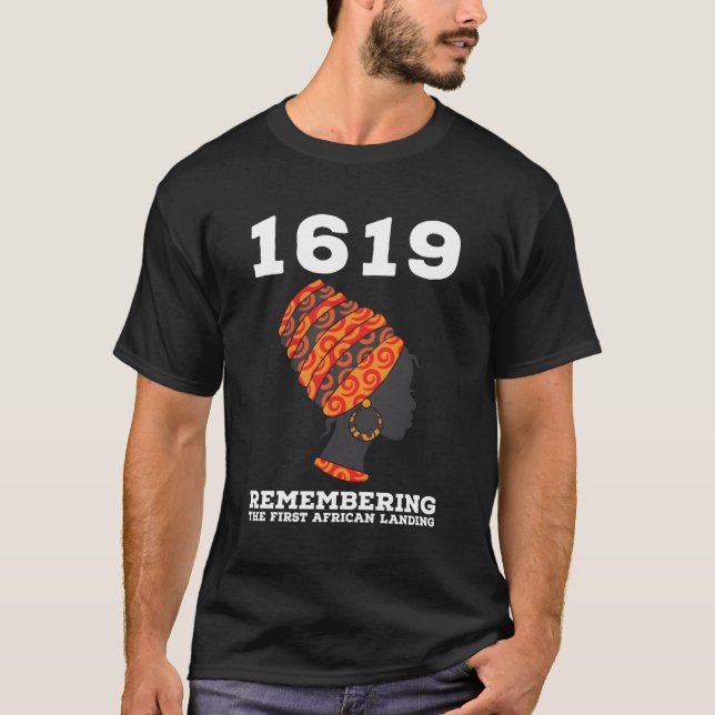 Projekt 1619 som påminde om den första afrikanska  t shirt (Framsida)