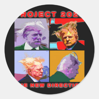 Projekt 2025 [den nya inriktningen] aktivt runt klistermärke