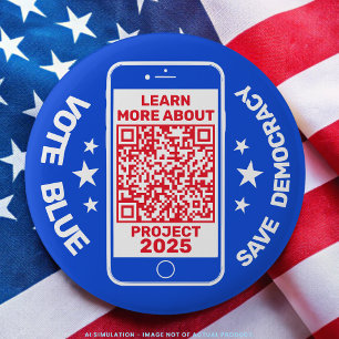 Projekt 2025: "Rösta blått - Spara demokrati!" QR- Knapp