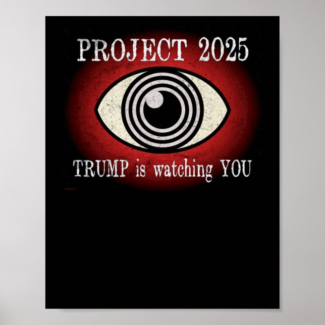 Projekt 2025. Trump tittar på dig Poster (Framsidan)