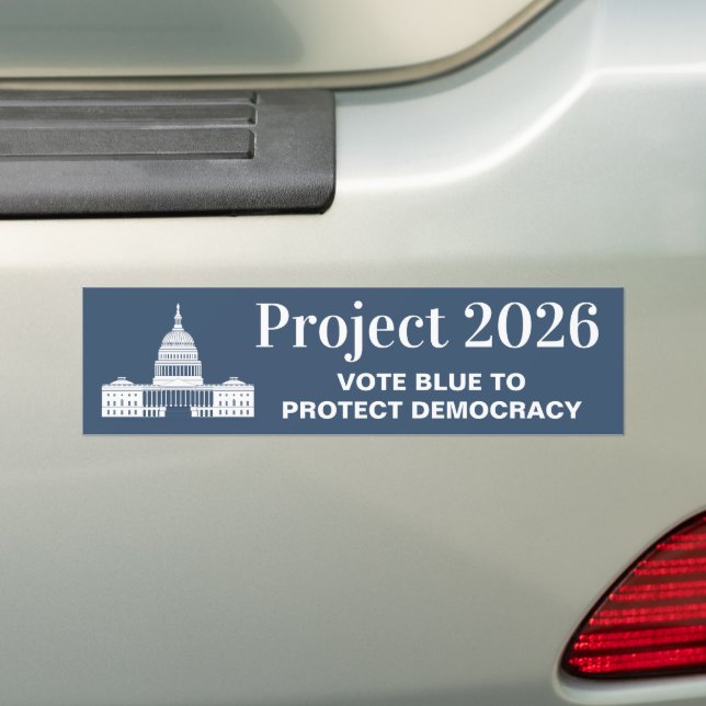 Projekt 2026 Rösta för demokrati Bildekal (På Bil)