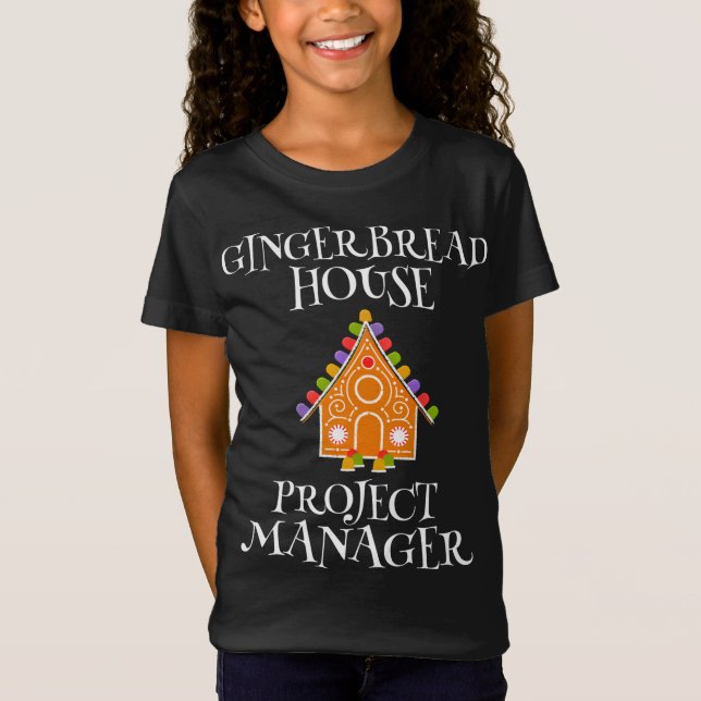 Projektansvarig för Gingerbröd House-dekorerar bak T Shirt (Framsida)