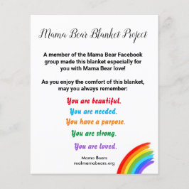 Projektanteckning för mamma Bear Blanket