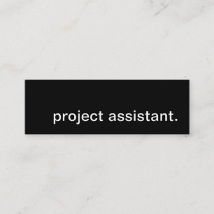 projektassistent. mini visitkort