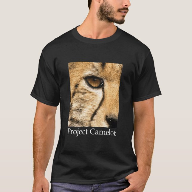 Projektera Camelot (stor logotyp) mörk dräkt T-shirt (Framsida)