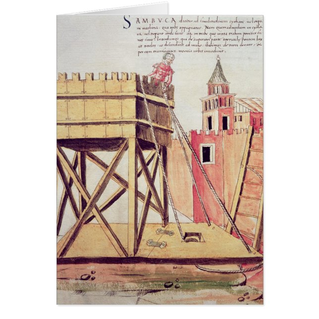 Projektera för ett siegetorn hälsningskort (Framsidan)