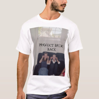Projektera kommer med tillbaka tee shirt