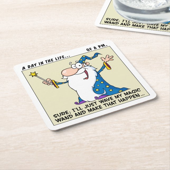 Projektera Magical överhet för chefen Underlägg Papper Kvadrat (Vinklad)