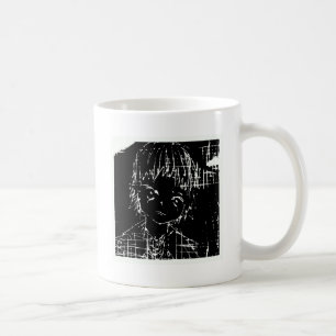 projekterar den dagliga svarten för animemanga kaffemugg