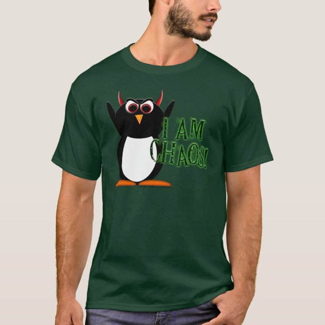 "Projekterar den onda pingvinet " Tee Shirt (Framsida)
