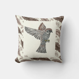 Projekterar stam- Sparrowhawk | ungdomkonst för Kudde