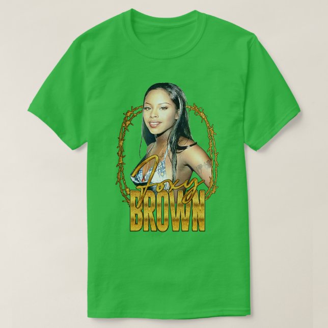 Projektering av återloppsränna för Foxy Brown 90s T Shirt (Design framsida)