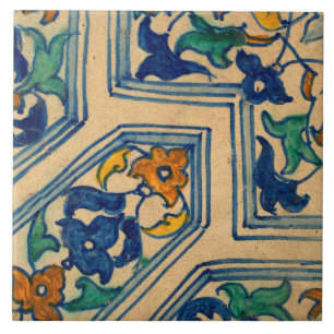 Projekteringsreplik för Antique Art nouveau Blommi Kakelplatta