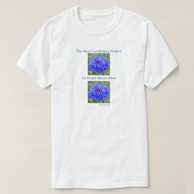 Projektet Blue Cornblomma - Le Projet Bleuet Bleu T Shirt (Design framsida)