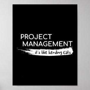 Projekthantering som Samlare Cats Funny Poster