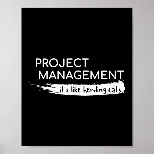 Projekthantering som Samlare Cats Funny Poster (Framsidan)