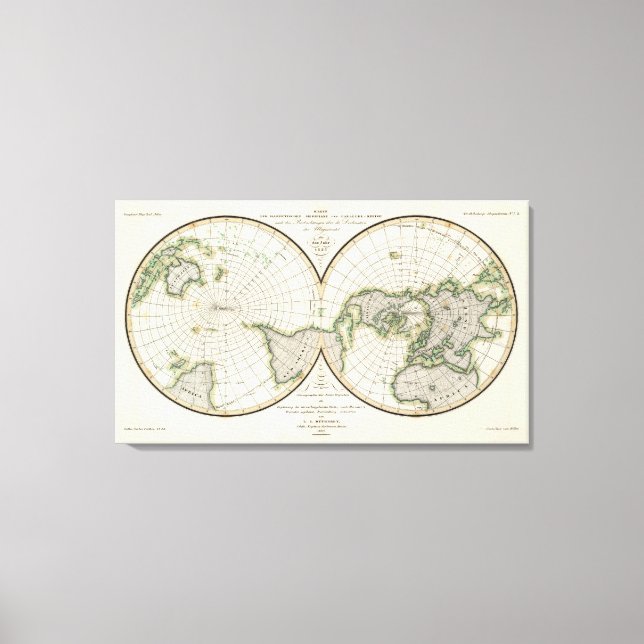 projektion som visar magnetisk böjning canvastryck (Framsida)