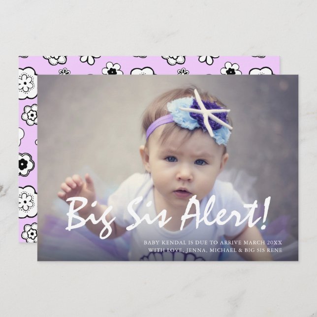 Projektionskort för stor foto-Gravid Meddelande (Fram/baksida)