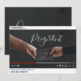 Projektionskort för tema på YouTube-gravid Inbjudningar