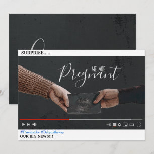 Projektionskort för tema på YouTube-gravid Inbjudningar
