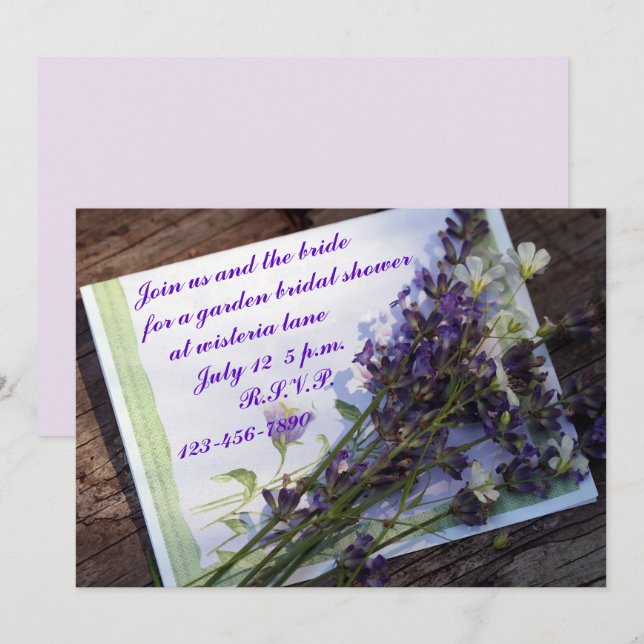 Projektionsyta 5 tum x 7 tum, vita standardkuvert  inbjudningar (Fram/baksida)