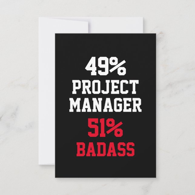 Projektledare Badass-kort Kort (Framsida)