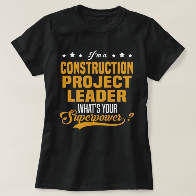 Projektledare för byggprojekt t shirt (Design framsida)