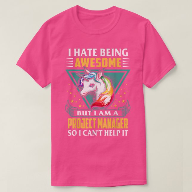 Projektledare för Fantastisk Unicorn T Shirt (Design framsida)