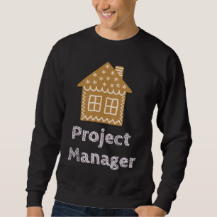 Projektledare Kul Gingerbread House Dekoration Lång Ärmad Tröja