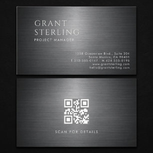 Projektledare Metallisk QR-kod Visitkort