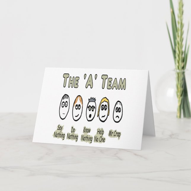 Projektledning för A-teamet Kort (Framsida)