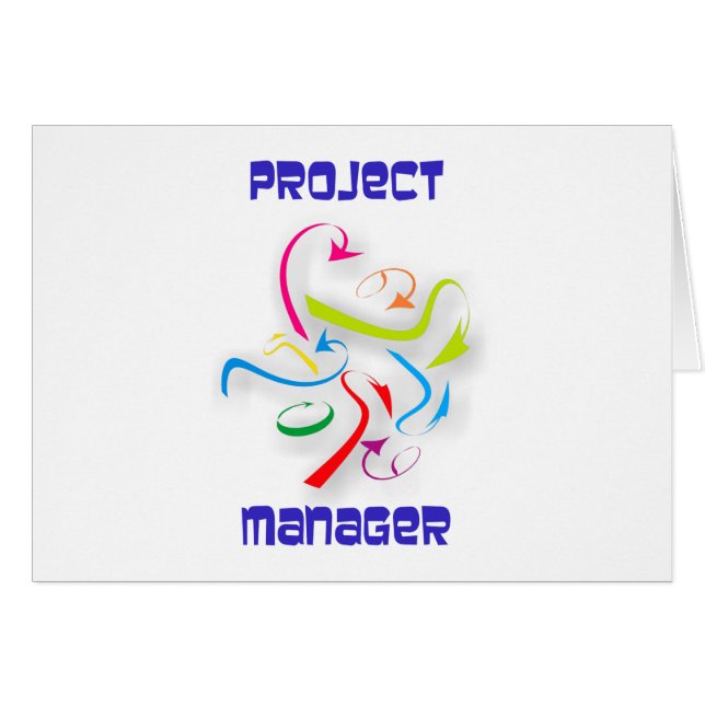 Projektmanager project manager hälsningskort (Framsidan Horizontal)