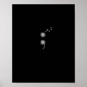 Projiceringsförebyggande Blowball Dandelion-dragni Poster