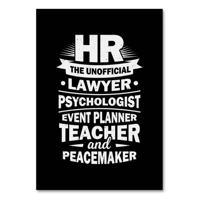 Projubla mänskliga resurser bordsnummer (Framsidan)