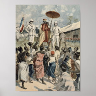 Proklamation av Dahomeys nya Kung Poster