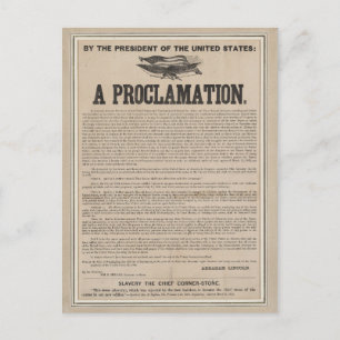 Proklamation Broadside Preliminary Emancipation Pr Vykort