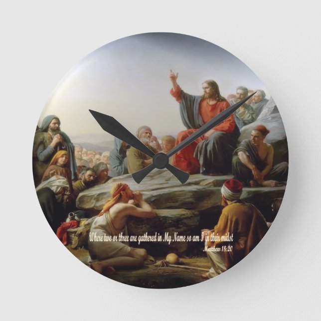 Proklamation Matthew 18:20 Rund Klocka (Framsida)
