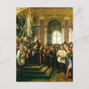 Proklamationen av Wilhelm som Kaiser Vykort