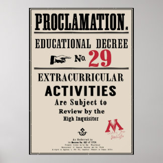 Proklamationsdekret nr 29 poster